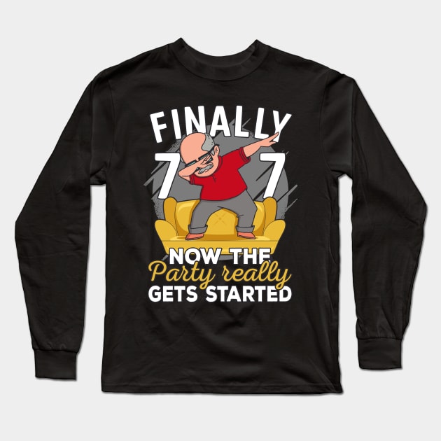 77th Birthday For Him | 77 Years Old Man | Finally 77 Long Sleeve T-Shirt by auviba-design